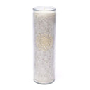 Kaars Mandala Stearine Grijs 21x6.5 cm Ongeparfumeerd