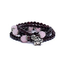 Edelsteen Armband Granaat Met Bedeltje Op Elastiek