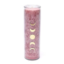 Kaars Maanfasen Stearine Oudroze Ongeparfumeerd 21x6.5 cm