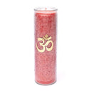 Kaars Stearine Ohm Rood Ongeparfumeerd 21x6.5 cm