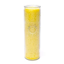 Kaars Stearine Zon Geel Ongeparfumeerd 21x6.5 cm