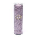 Kaars Lotus Stearine Violet Ongeparfumeerd 21x6.5 cm