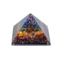 Orgoniet Piramide Met 7 Chakra Edelstenen Kunsthars India 6.5x7.2x7.6 cm