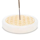 Wierookhouder Bloem Des Levens Seleniet Met Goudkleurige Gravering 9 cm