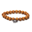 Mala Armband Sandelhout Met Ganesha Bedeltje Elastisch