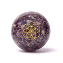 Orgoniet Bol Met Amethist En Seed Of Life Symbool ±5,5cm