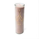 Kaars stearine meditatie zachtroze ongeparfumeerd -- 21x6.5 cm