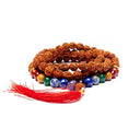 Mala Rudraksha Met 7 Chakra Edelstenen 108 Kralen
