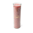Kaars stearine Lotus oudroze ongeparfumeerd -- 21x6.5 cm