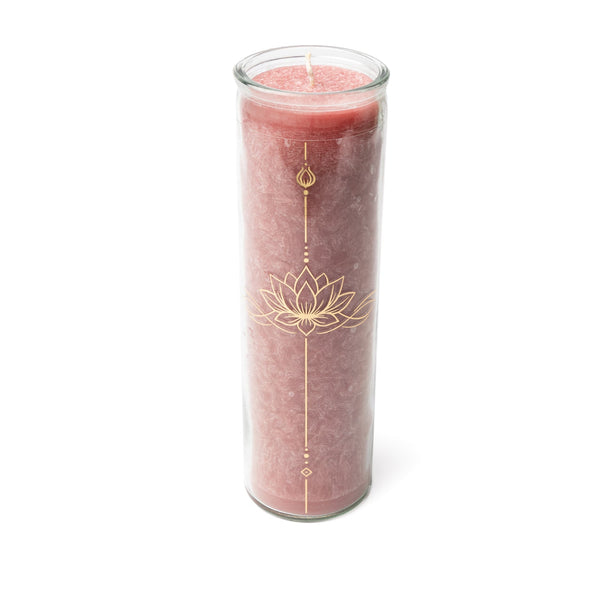 Kaars Stearine Lotus Oudroze Ongeparfumeerd 21x6 5 cm
