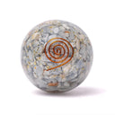 Orgoniet Bol Met Angeliet En Engelenvleugels ±5,5cm