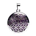 Hanger Bloem Des Levens Met Amethist En Koper 3 cm