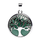 Hanger Levensboom Met Groene Aventurijn Koper En Zinklegering 3 cm