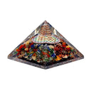 Piramide Bloem Des Levens Met Kristalpunt En Chakrastenen 7x7x6 cm