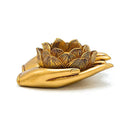 Theelichthouder Lotus Handen Goudkleurig 11.5x9.4x4.8 cm