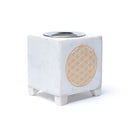 Wierookbrander Bloem Des Levens Marmer Wit 7.6x7.6x8.8cm