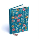 Notitieboek Fluweel Bloemen Blauw 20x15 cm