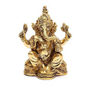 Beeld Zittende Ganesha Messing 16 cm 1460g