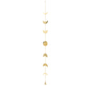 Raamdecoratie maanfasen met bel -- 87 cm
