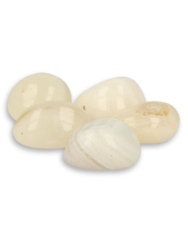 Agaat wit 250 gr. trommelstenen (mt3)