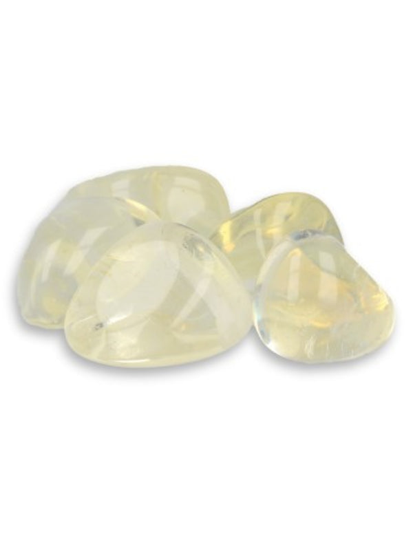 Opaliet geel 50 gr. trommelstenen (synth) (mt3)