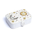 Sieraden Tarotdoos Met Zon En Maan Fluweel Wit 11x15,5x5 cm