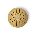 Hluru Mini Tongue Drum 6 Noten A-majeur Roestvrij Staal Goudkleurig ±7.5cm