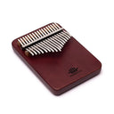Kalimba Hluru Purperhart C-majeur 17 Toetsen 18x12x2cm