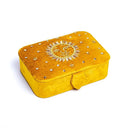 Sieraden Tarotdoos Fluweel Geel Met Zon 11x15,5x5 cm