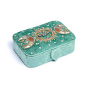 Sieraden- En Tarotdoosje Maanfasen Fluweel Mint 11x15,5x5 cm