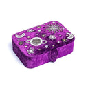 Sieraden- En Tarotdoos Fluweel Paars Met Galaxy 11x15,5x5 Cm