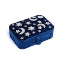 Sieraden Tarotdoos Fluweel Donkerblauw Maan En Sterren 11x15,5x5 cm