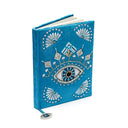 Notitieboek Fluweel Met Alziend Oog Blauw 20x15 cm