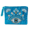Etui Fluweel Met Alziend Oog Blauw 20x15 cm