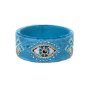 Sieradenbakje Fluweel Blauw Met Alziend Oog 11,5 X 4,5 Cm