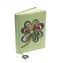 Notitieboek Fluweel Met Klavertje Vier Groen 20x15 cm