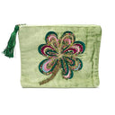 Etui Fluweel Met Klavertje Vier Groen 20x15 cm