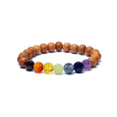 Armband Chakra Kadam Elastisch 0.8 cm Met 7 Chakra Edelstenen