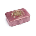 Sieraden Tarotdoos Fluweel Oudroze Met Bloem Des Levens 11x15,5x5 cm