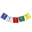 Tibetaans Vlaggetjeskoord Peace Nylon Geel Groen Wit Rood Blauw 13x12.5 cm