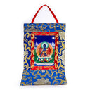 Thangka Medicijn Boeddha Print Met Brokaat Uit Nepal 29x20 cm