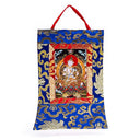 Thangka Vajrasattva Geprint Met Brokaat Omlijsting Uit Nepal