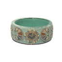 Sieradenbakje Fluweel Mint Met Maanfasen 11,5 X 4,5 Cm