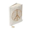 Notitieboek Fluweel Gebroken Wit Bloem Des Levens Vredesteken 20 X 15 Cm 160 Pagina's