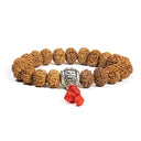 Mala Armband Rudraksha Met Guru Kraal Om Mani Padme Hum 21 Kralen 1.2 cm