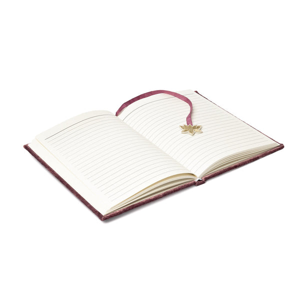 Notitieboek Fluweel Roze Met Godin 20x15 cm
