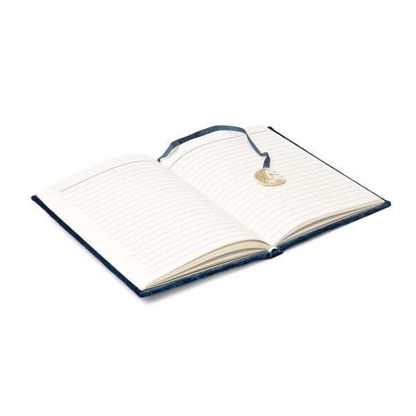 Notitieboek Fluweel Blauw Maan 20x15 cm