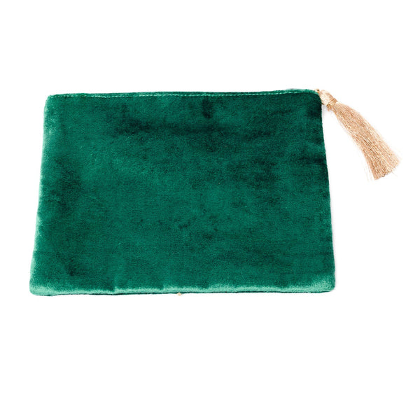 Etui Fluweel Groen Met Tarot Oog 20x15 cm