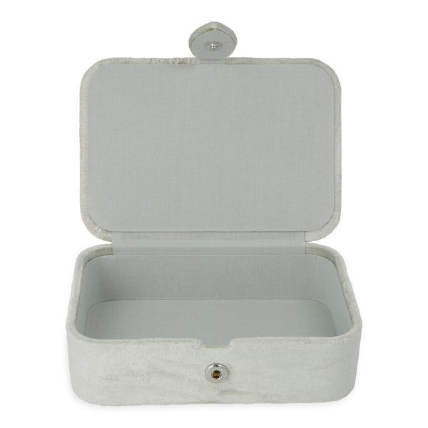Sieraden En Tarotdoos Fluweel Mintgroen Met Bloemen 11x15,5x5 cm