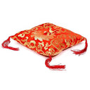 Klankschaalkussen Met Bloemmotief Rood Polyester Katoen 18 cm